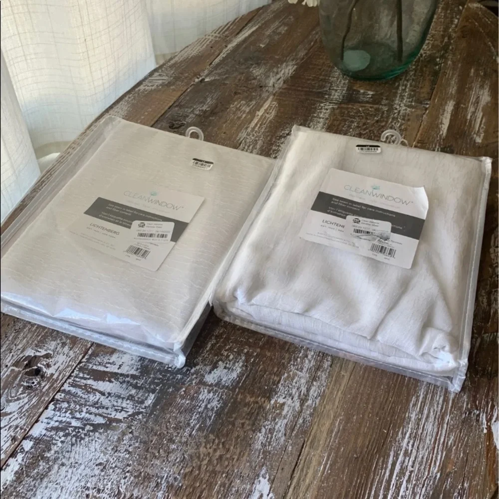 63” 2X Clean Window sheer Curtain panel NWT